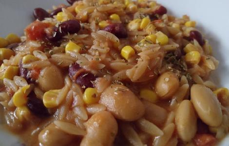 Bild vom Rezept Kritharaki Chili sin carne