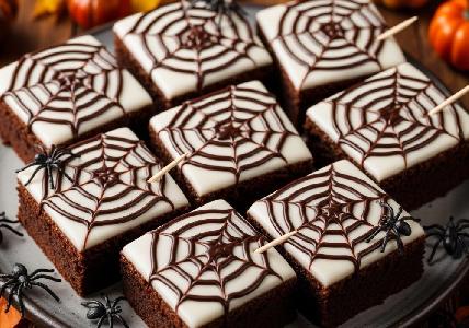 Bild vom Rezept Spinnennetz-Brownies