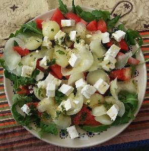 Bild vom Rezept Melonensalat mit Avocado und Rucola