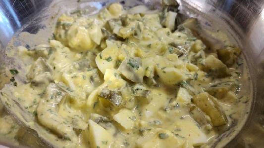 Bild vom Rezept Eiersalat mit Gurken und Knoblauch