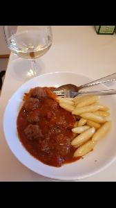 Bild vom Rezept Hackfleischbällchen in Tomatensoße mit Schupfnudeln