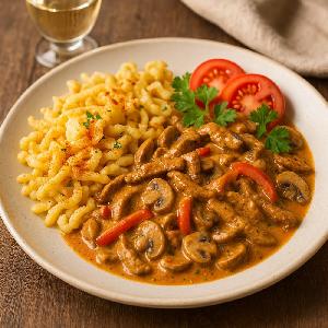 Bild vom Rezept Ungarisch Geschnetzeltes „Budapest“ mit Spätzle