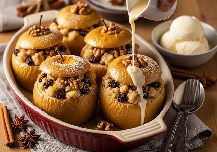 Bild vom Rezept Bratäpfel mit Marzipan-Walnuss-Füllung