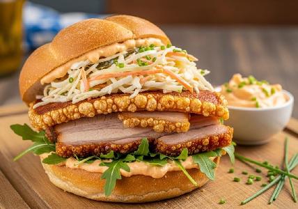 Bild vom Rezept Krustenbraten-Burger „Wiesn-Gaudi“