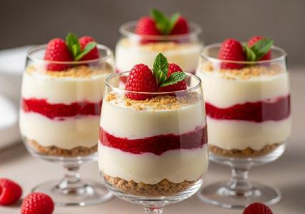 Bild vom Rezept Valentins-Liebesmousse mit Himbeeren und weißer Schokolade