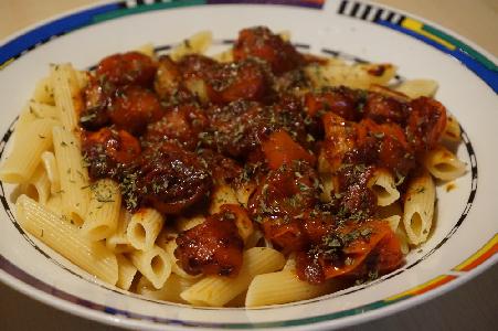 Bild vom Rezept Nudeln mit Tomaten-Chili-Sauce