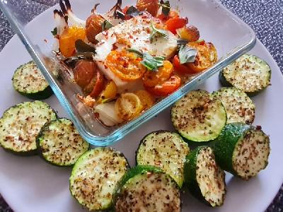 Bild vom Rezept Gebackener Feta mit Gemüse