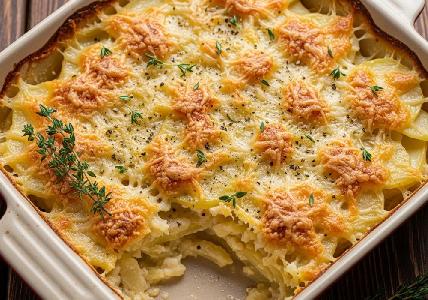 Bild vom Rezept Aromatisches Kartoffelgratin mit Bergkäse und Thymian