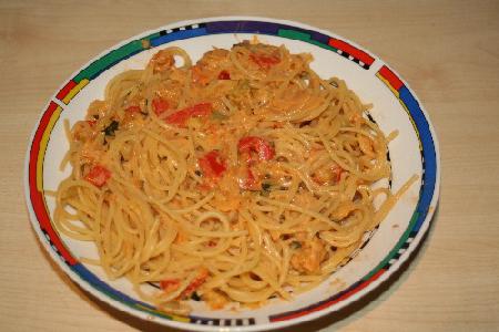 Bild vom Rezept Pasta mit Zucchini und Paprika